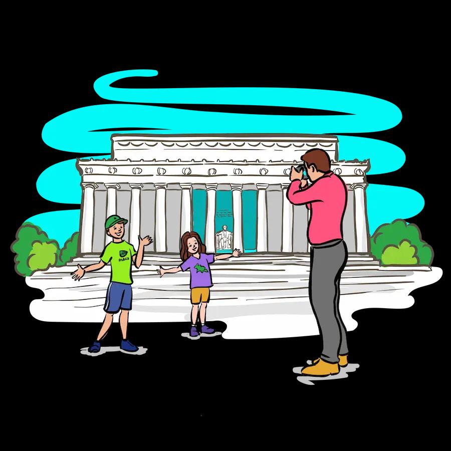Lincoln Memorial illustration